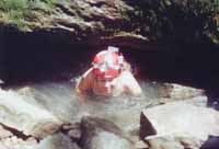 Laura Exiting Aqua Cave