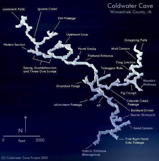cave data by the Coldwater Cave Project;
 digital rendering by John Lovaas 